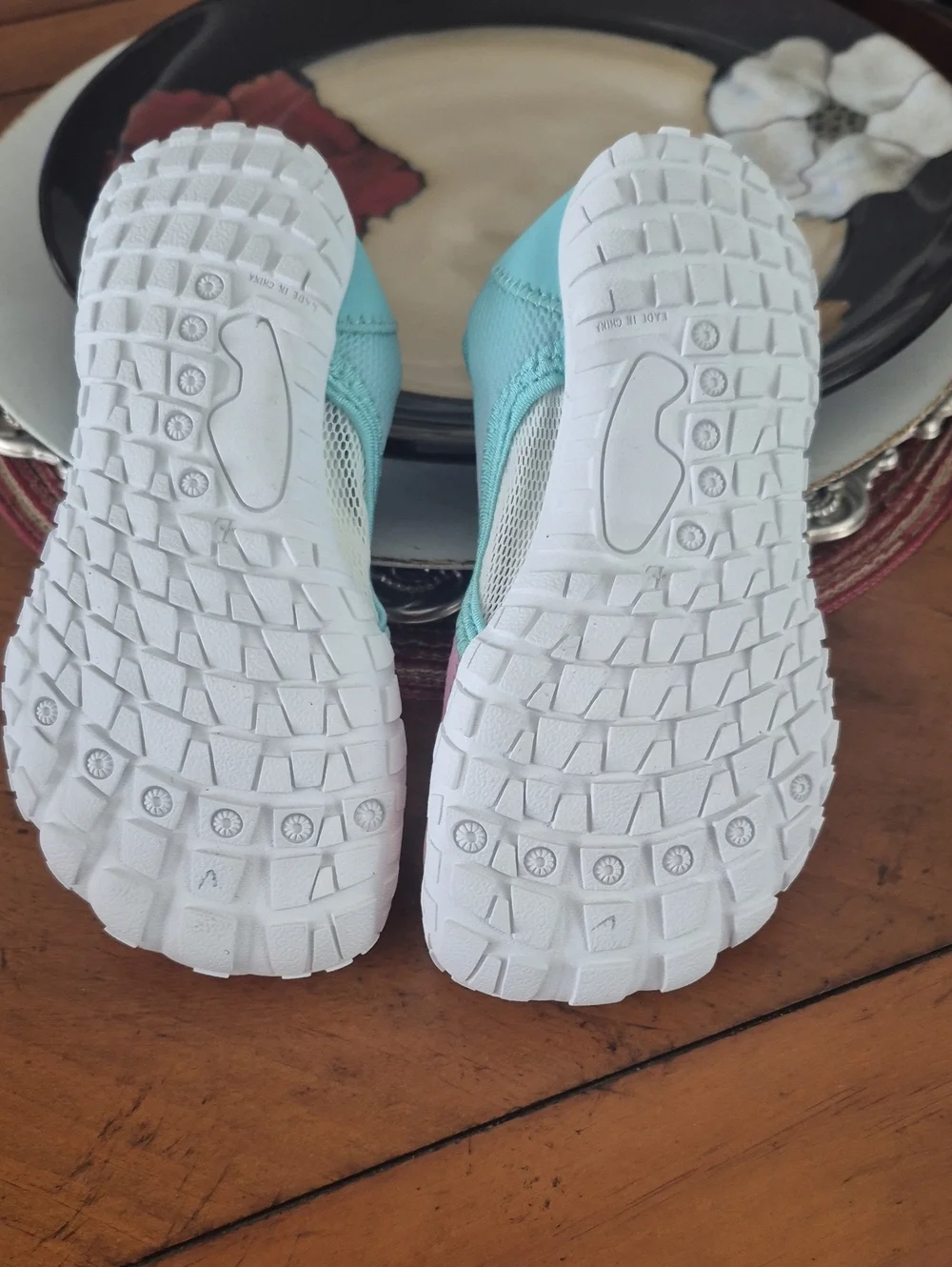 Kids Pink and Aqua Mary Jane Water Shoes